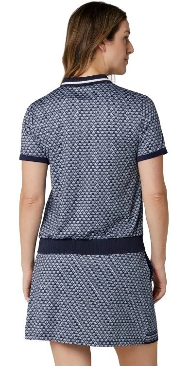 Callaway Scarf Geo Printed dámské polo, tmavě modré