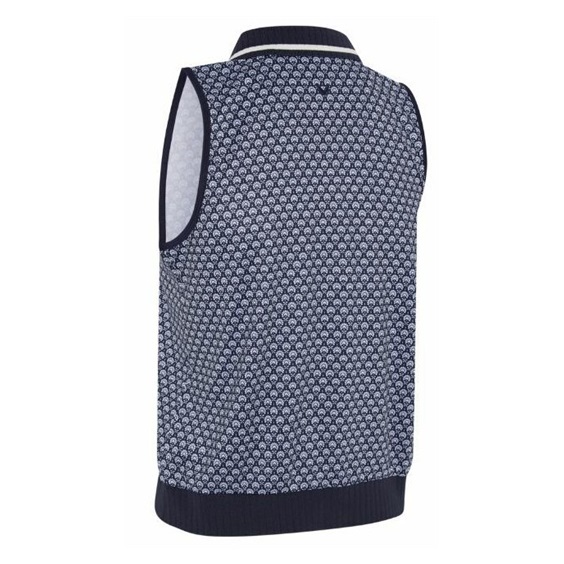 Callaway Scarf Geo Printed Sleeveless dámské polo, peacoat
