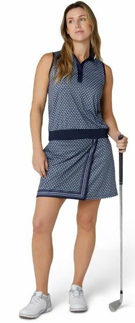 Callaway Scarf Geo Printed Sleeveless dámské polo, peacoat