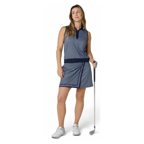 Callaway Scarf Geo Printed Sleeveless dámské polo, peacoat