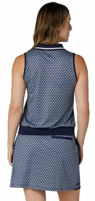Callaway Scarf Geo Printed Sleeveless dámské polo, peacoat