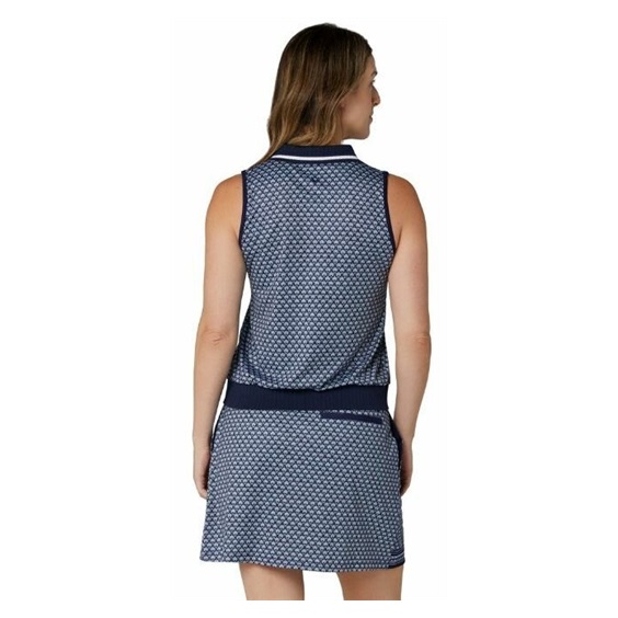 Callaway Scarf Geo Printed Sleeveless dámské polo, peacoat