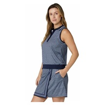 Callaway Scarf Geo Printed Sleeveless dámské polo, peacoat