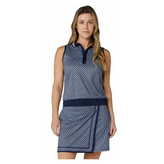 Callaway Scarf Geo Printed Sleeveless dámské polo, peacoat