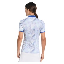 Callaway Sleeveless Rib Collar 1/4 ZIP Print dámské polo, bright white