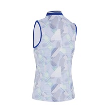 Callaway Sleeveless Rib Collar 1/4 Zip dámské polo, bílo/modré