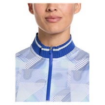 Callaway Sleeveless Rib Collar 1/4 Zip dámské polo, bílo/modré