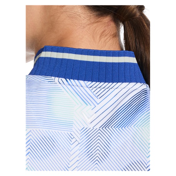Callaway Sleeveless Rib Collar 1/4 Zip dámské polo, bílo/modré