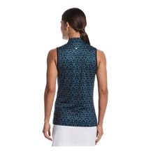Callaway Sleeveless Framing Geo Print 1/4-Zip dámské polo, peacoat