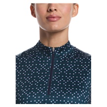 Callaway Sleeveless Framing Geo Print 1/4-Zip dámské polo, peacoat