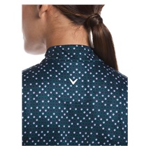 Callaway Sleeveless Framing Geo Print 1/4-Zip dámské polo, peacoat