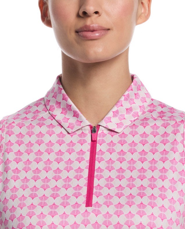 Callaway Deco Geo Print dámské polo, fuchsia purple