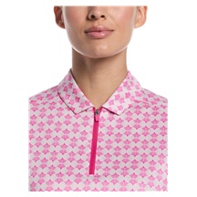 Callaway Deco Geo Print Mesh dámské polo, fuchsia purple