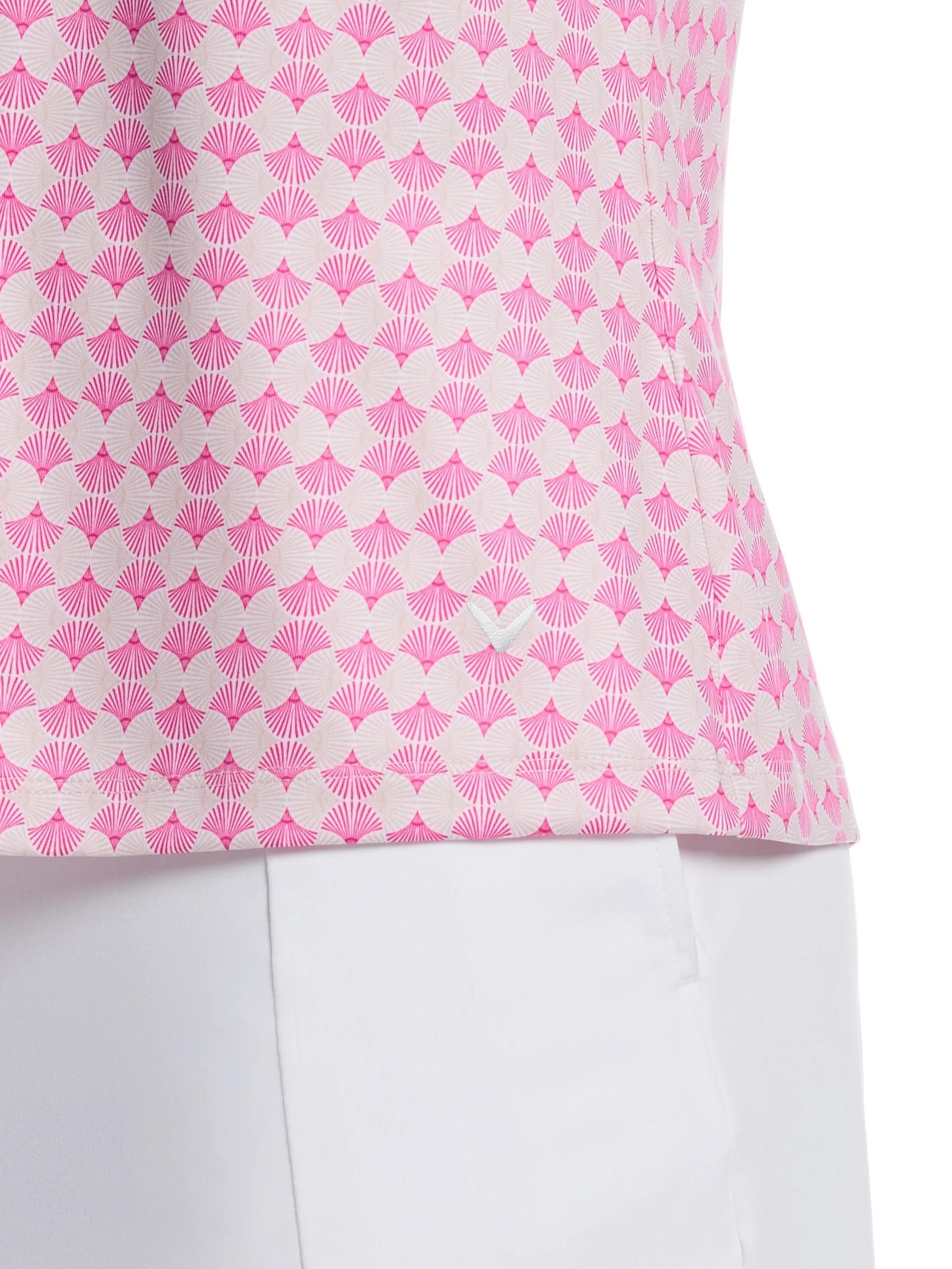 Callaway Deco Geo Print Mesh dámské polo, fuchsia purple