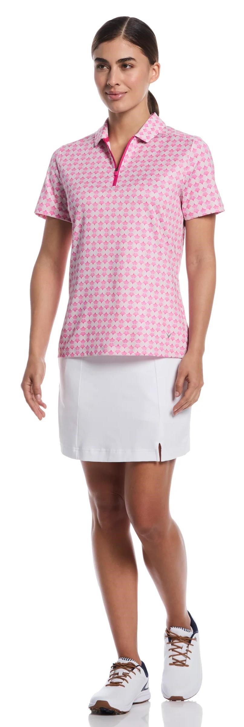 Callaway Deco Geo Print Mesh dámské polo, fuchsia purple