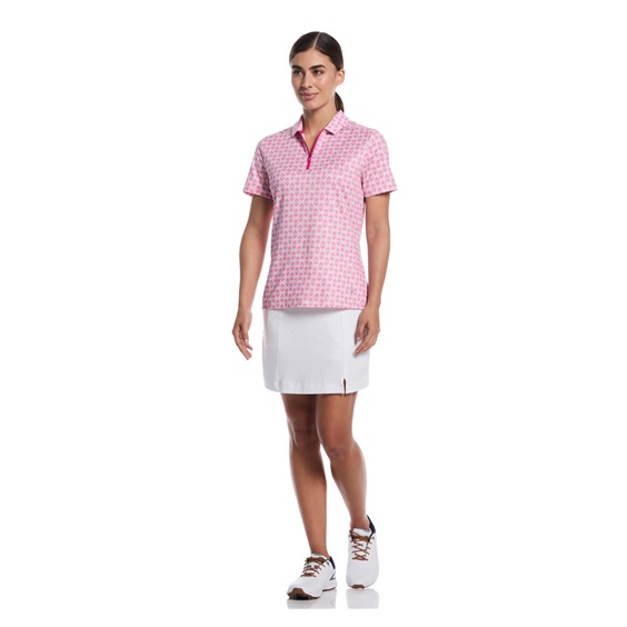 Callaway Deco Geo Print Mesh dámské polo, fuchsia purple