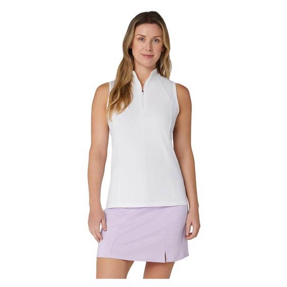 Callaway Rib Play Sleeveless dámské polo, bílé