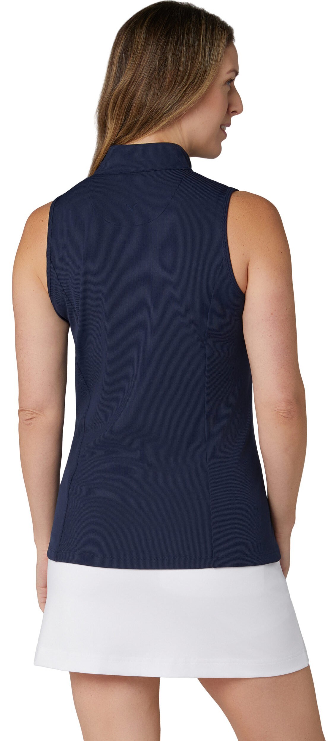 Callaway Rib Play Sleeveless dámské polo, peacoat