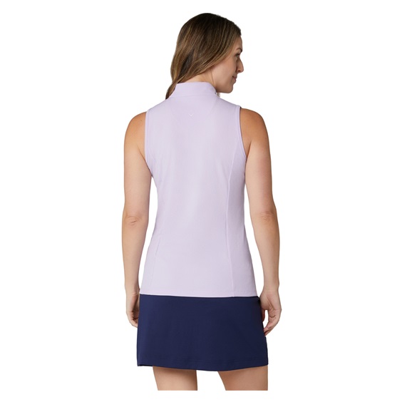 Callaway Rib Play Sleeveless dámské polo, pastel lilac