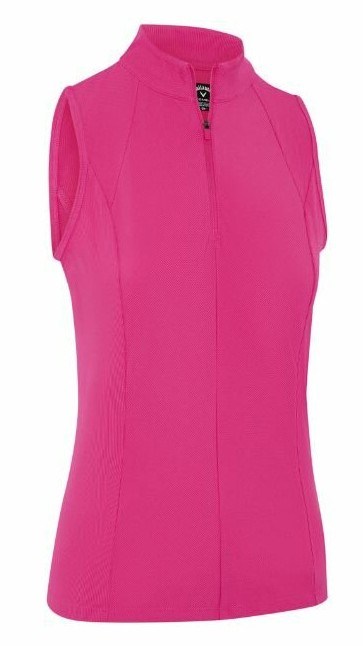 Callaway Rib Play Sleeveless dámské polo, růžové