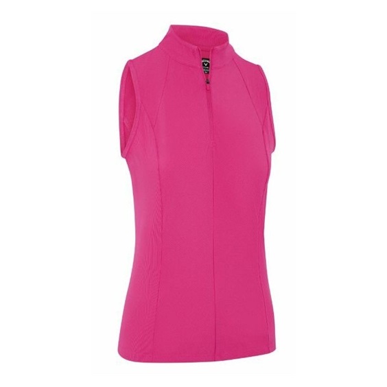 Callaway Rib Play Sleeveless dámské polo, růžové
