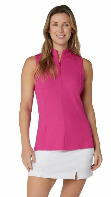 Callaway Rib Play Sleeveless dámské polo, růžové