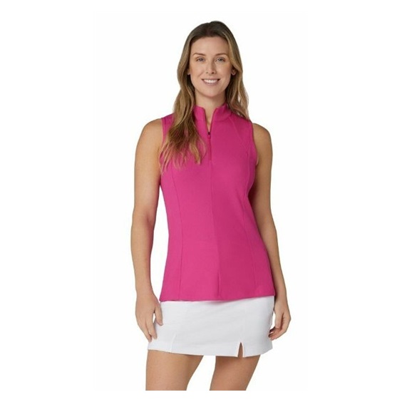 Callaway Rib Play Sleeveless dámské polo, růžové