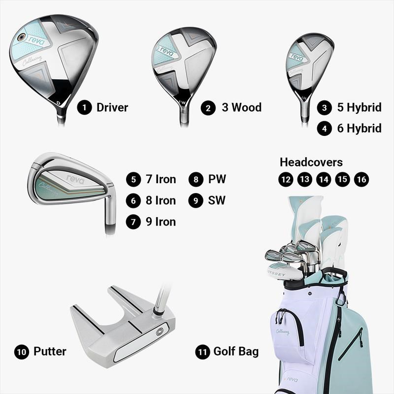 Callaway REVA 11PC Peach/surf dámský golfový set