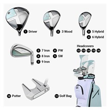 Callaway REVA 11PC Peach/surf dámský golfový set