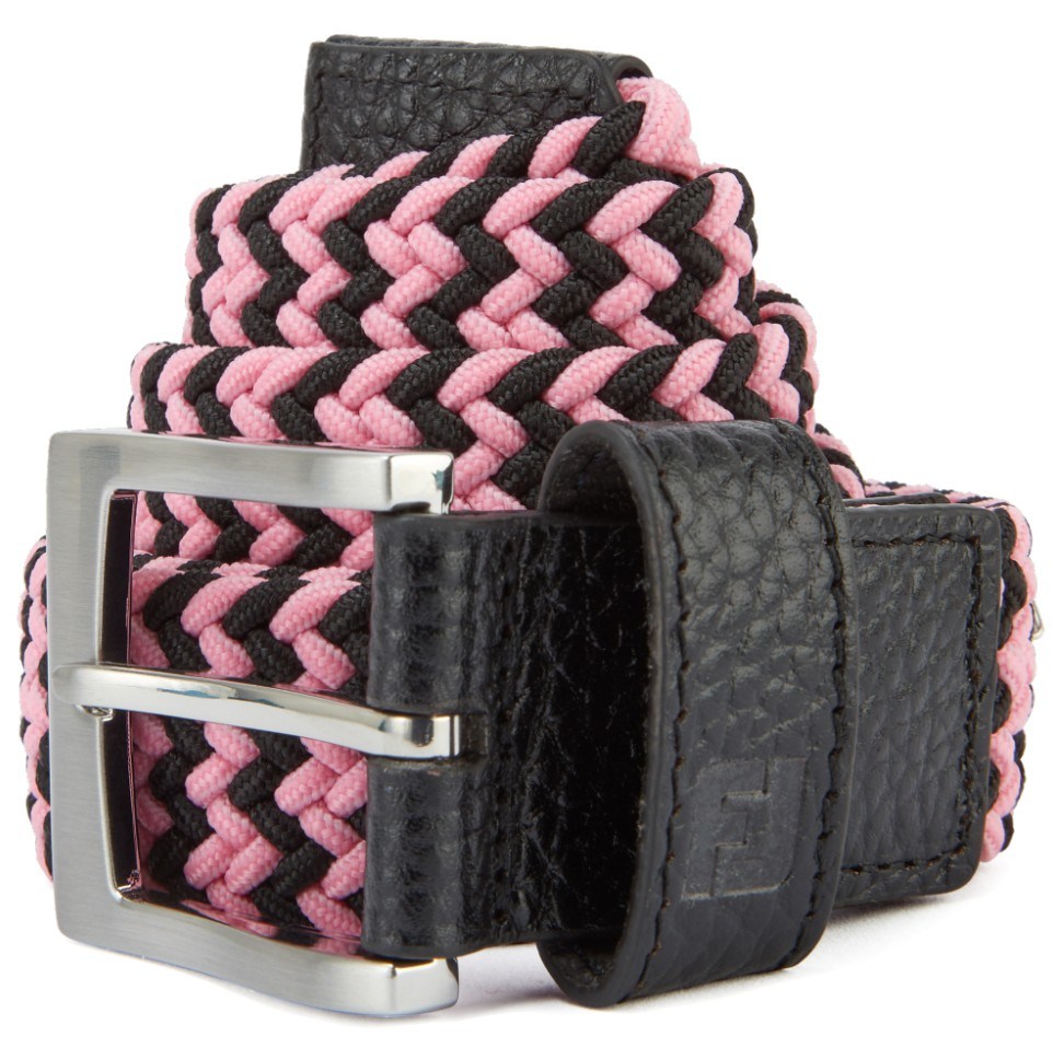 FootJoy Braided unisex opasek, černo/růžový