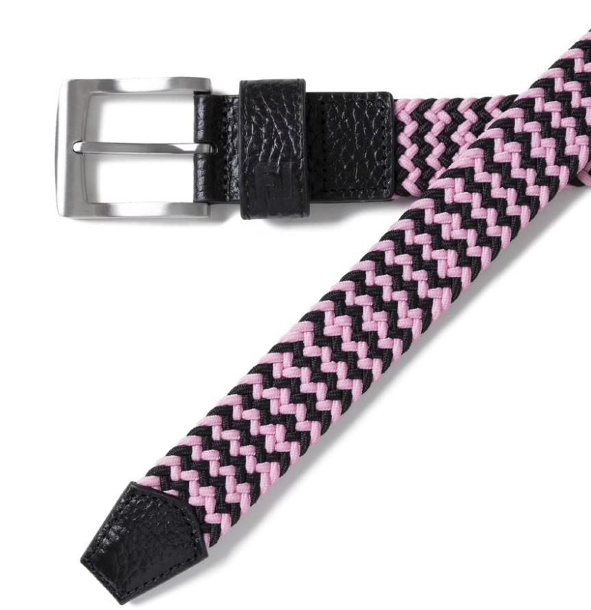 FootJoy Braided unisex opasek, černo/růžový