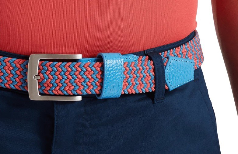 FootJoy Braided unisex opasek, coastal blue/nantucket red