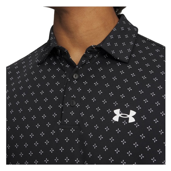Under Armour Playoff 3.0 Printed pánské polo, černo/bílé