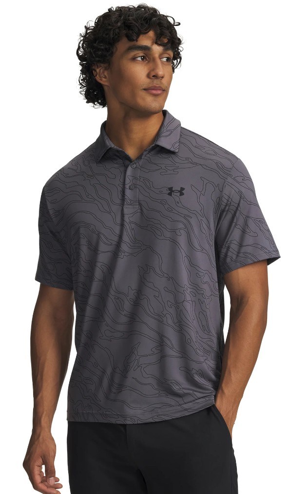 Under Armour Playoff 3.0 Printed pánské polo, castlerock/black