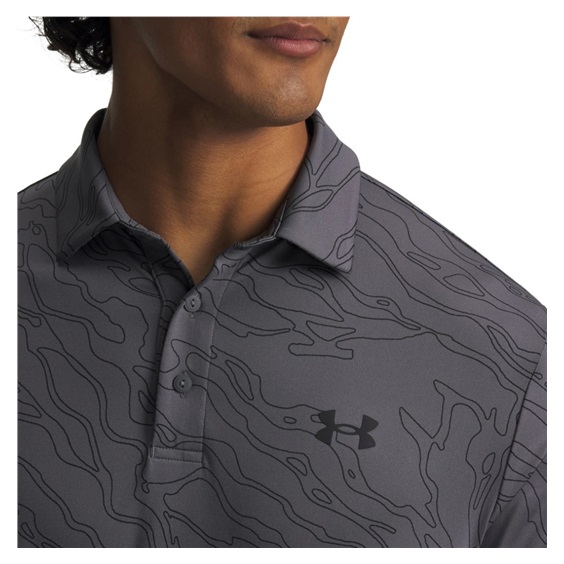 Under Armour Playoff 3.0 Printed pánské polo, castlerock/black