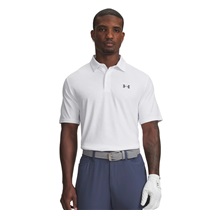 Under Armour Playoff 3.0 Printed pánské polo, white/distant grey