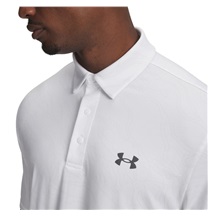 Under Armour Playoff 3.0 Printed pánské polo, white/distant grey