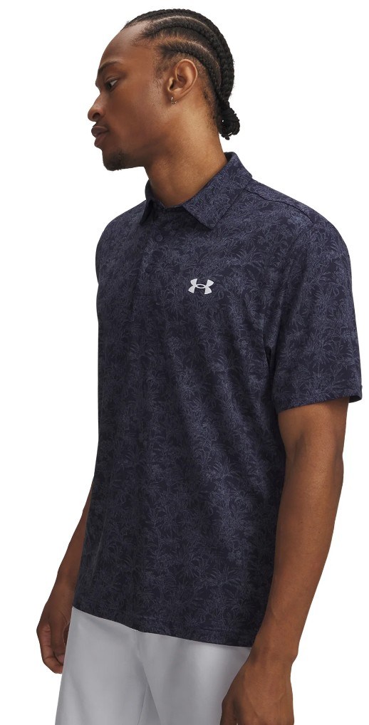 Under Armour Playoff 3.0 Printed pánské polo, midnight navy/white