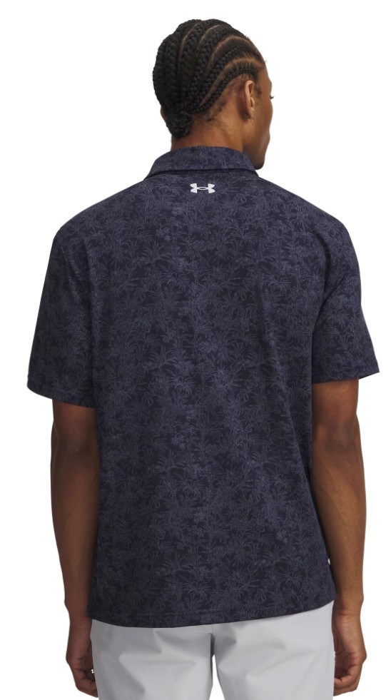 Under Armour Playoff 3.0 Printed pánské polo, midnight navy/white