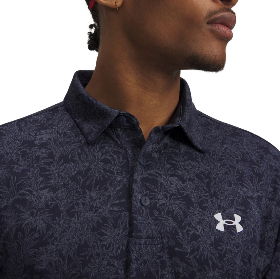 Under Armour Playoff 3.0 Printed pánské polo, midnight navy/white