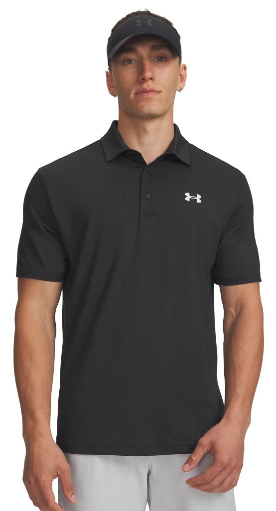 Under Armour Playoff Jacquard pánské polo, black/anthracite