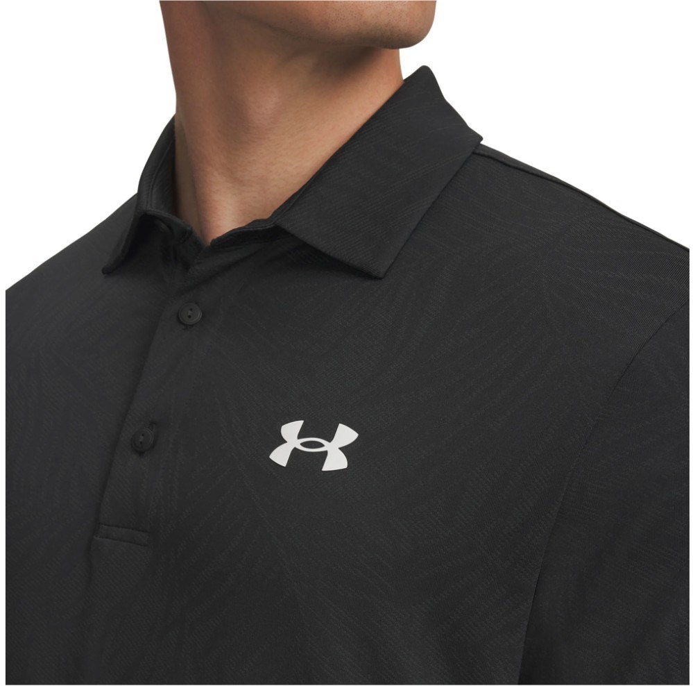 Under Armour Playoff Jacquard pánské polo, black/anthracite