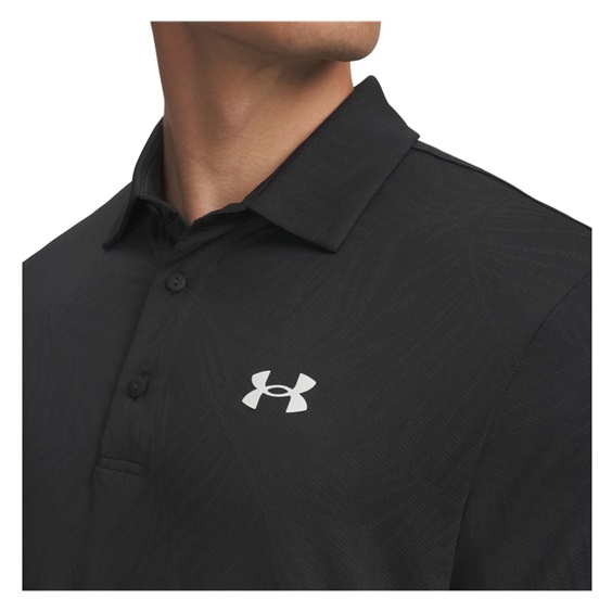 Under Armour Playoff Jacquard pánské polo, black/anthracite
