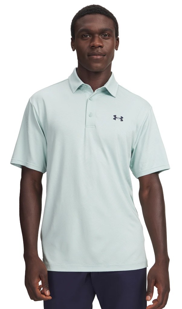 Under Armour Playoff Jacquard pánské polo, enamel blue/illusion green