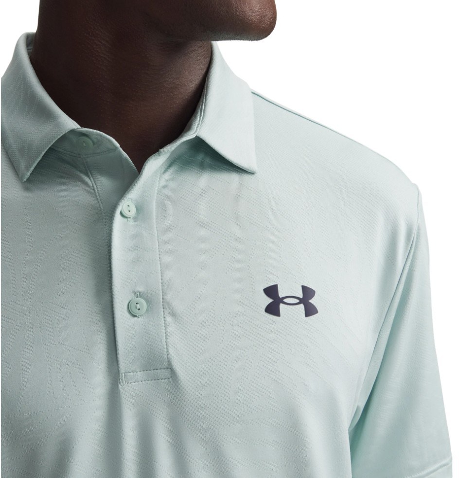 Under Armour Playoff Jacquard pánské polo, enamel blue/illusion green