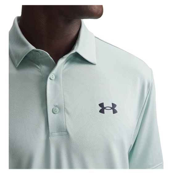 Under Armour Playoff Jacquard pánské polo, enamel blue/illusion green