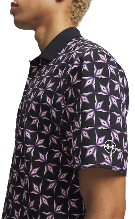 Under Armour ArmourDry Printed pánské polo, black/posh pink/white