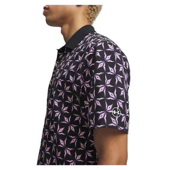 Under Armour ArmourDry Printed pánské polo, black/posh pink/white