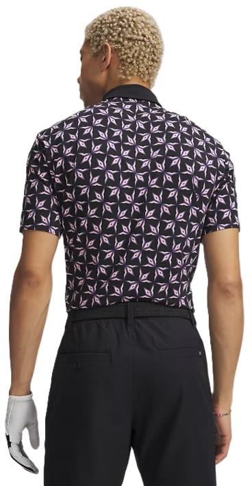 Under Armour ArmourDry Printed pánské polo, black/posh pink/white