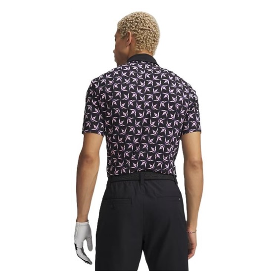 Under Armour ArmourDry Printed pánské polo, black/posh pink/white